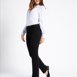 Black Betabrand Straight Leg Pants Dress Pants Size XL Short Petite